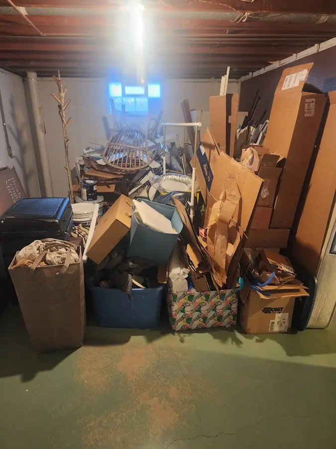 Roll-off dumpster container at job site for 20 Yard Dumpster Rental in Marlboro Village